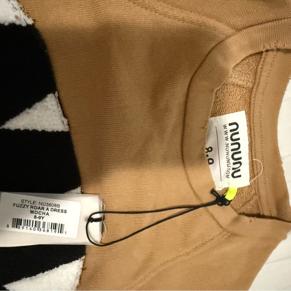 NUNUNU Fuzzy Mocha Dress